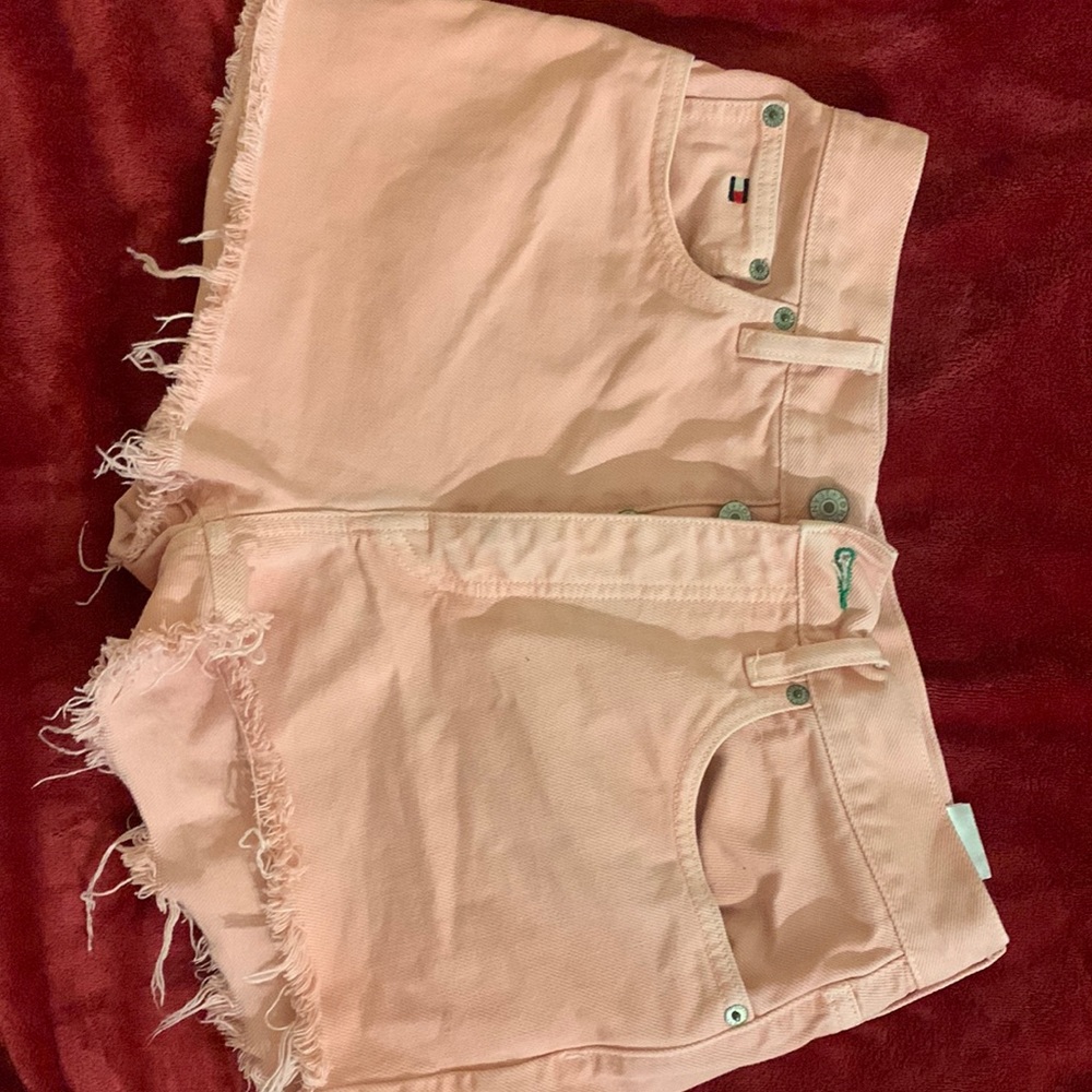 Pink tommy jean shorts